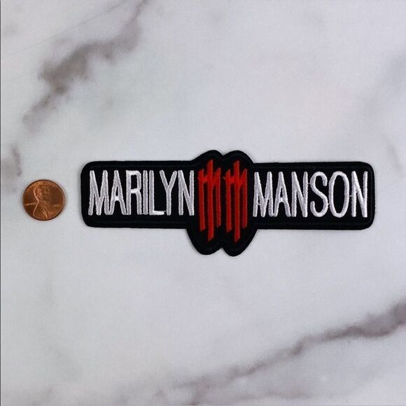 Marilyn Manson MM Embroidered Patch - Picture 2 of 3